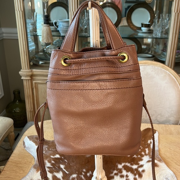 Roan Leather Bucket Purse - Picture 2 of 12